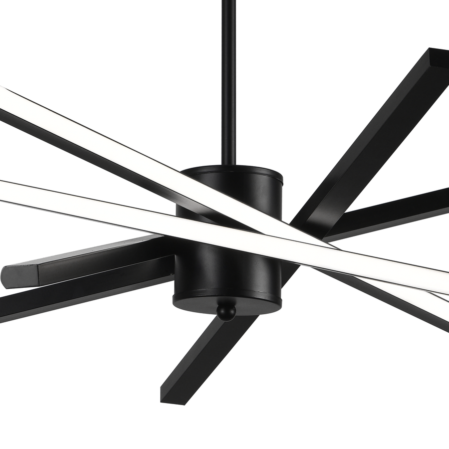 LED Chandelier with Remote Control LT176/5BK, 69W, 5 Elements, Cold/Warm/Neutral Light, Dimmable, Black, Height Adjustable