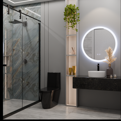 Round LED mirror, 50cm, Noxia Touch, Demister System, Dimmable