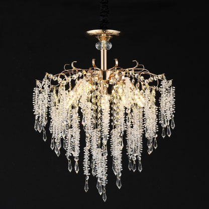 Crystal Chandelier CC9323/5FGD, 5x E14, Diameter 49cm, Gold