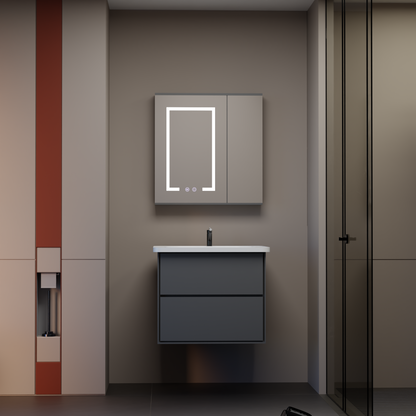 Vincenzo 2 Piece Bathroom Furniture Set Grey