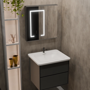 SANTORINI Bathroom Furniture Set, 60x50cm, 2 Pieces, Gray and White