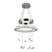 Crystal LED Chandelier with Remote Control Latifah 118W Silver