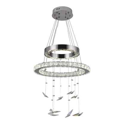 Crystal LED Chandelier with Remote Control Latifah 118W Silver
