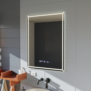 Rectangular LED mirror, 80x60cm, VillayTouch Marcello, Demister System, Dimmable