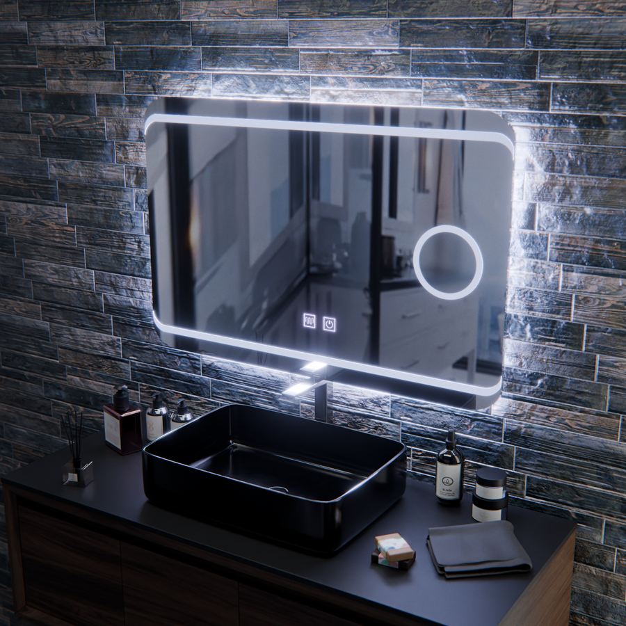 LED Mirror E30S/65X45, Touch and Demist Function, Cosmetic Light, 65x45cm, Cold Light 6000K