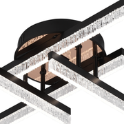 LED Chandelier with Remote Control LT179/4BK, 35W, 4 Elements, Cold/Warm/Neutral Light, Dimmable, Black