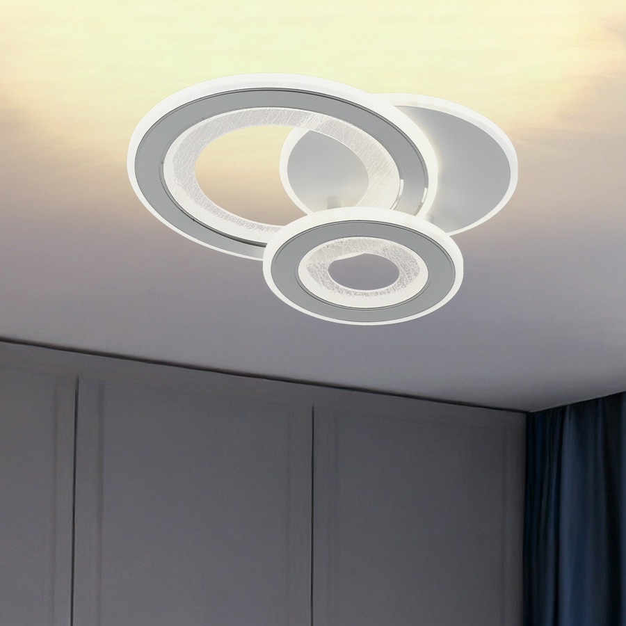 LED LED NYXORA CIRCO, 36W, 3 circles, cold/hot/neutral light, white