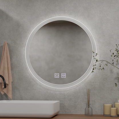 Round LED mirror 70cm noxia touch system unknown disabling