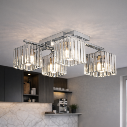 Georgian Chandelier 1x E27 Black