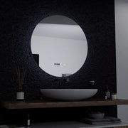 60cm round LED mirror Serenite MotionGlow Marcellow Dimable Clock Defrosting System