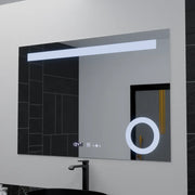 Mirror LED rectangular 120x80cm Absolu MotionGlow Marcello Dismantling Clock & Commensurial Thermometer