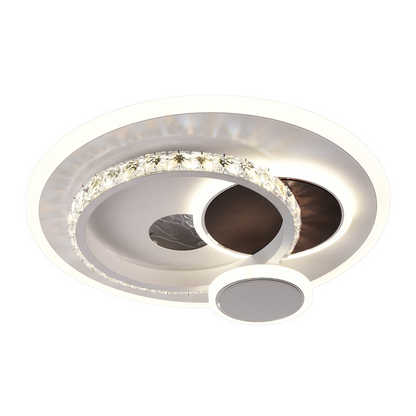 LED LED HELIOX, 43W, 4 circles, cold/hot/neutral light, black