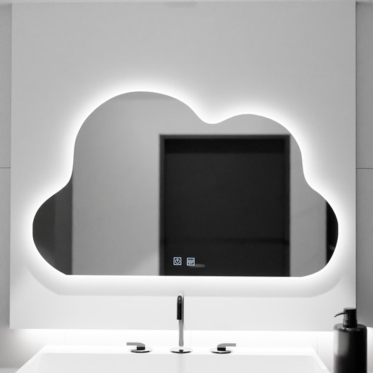 Cloud LED Mirror 60x40cm, Nuvola Touch, Demister System, Dimable Mirrors Korman E Default Title Alessandro Design