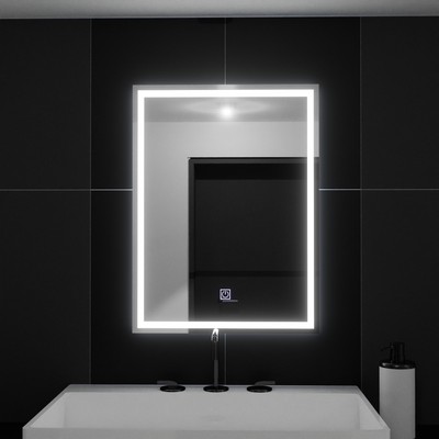 Rectangular LED mirror, 50x70cm, FRAME Basic Touch
