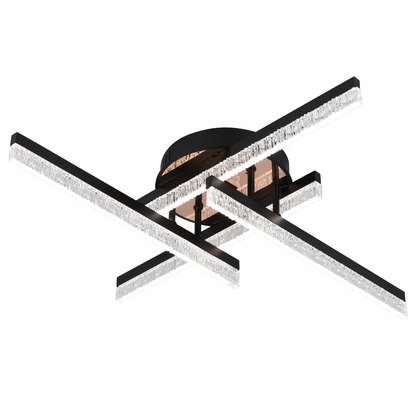 LED Chandelier with Remote Control LT179/4BK, 35W, 4 Elements, Cold/Warm/Neutral Light, Dimmable, Black