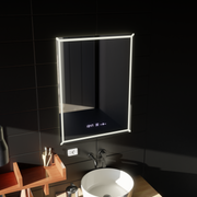 Rectangular LED mirror, 80x60cm, VillayTouch Marcello, Demister System, Dimmable