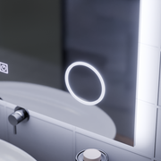 Rectangular LED Mirror, 80x60cm, Piano Touch, Demist System, Dimmable, Cold Light 6000K