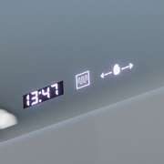 Mirror LED rectangular 120x80cm Specchio Motionglow Marcello Clock Defrition System & Dimable Thermometer