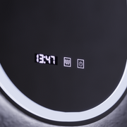 Wilhelm Touch LED Mirror with Defog System, Clock and Temperature 50x80 cm