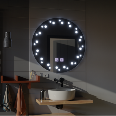 LED Mirror Touch Ivory Defog System 70X70cm