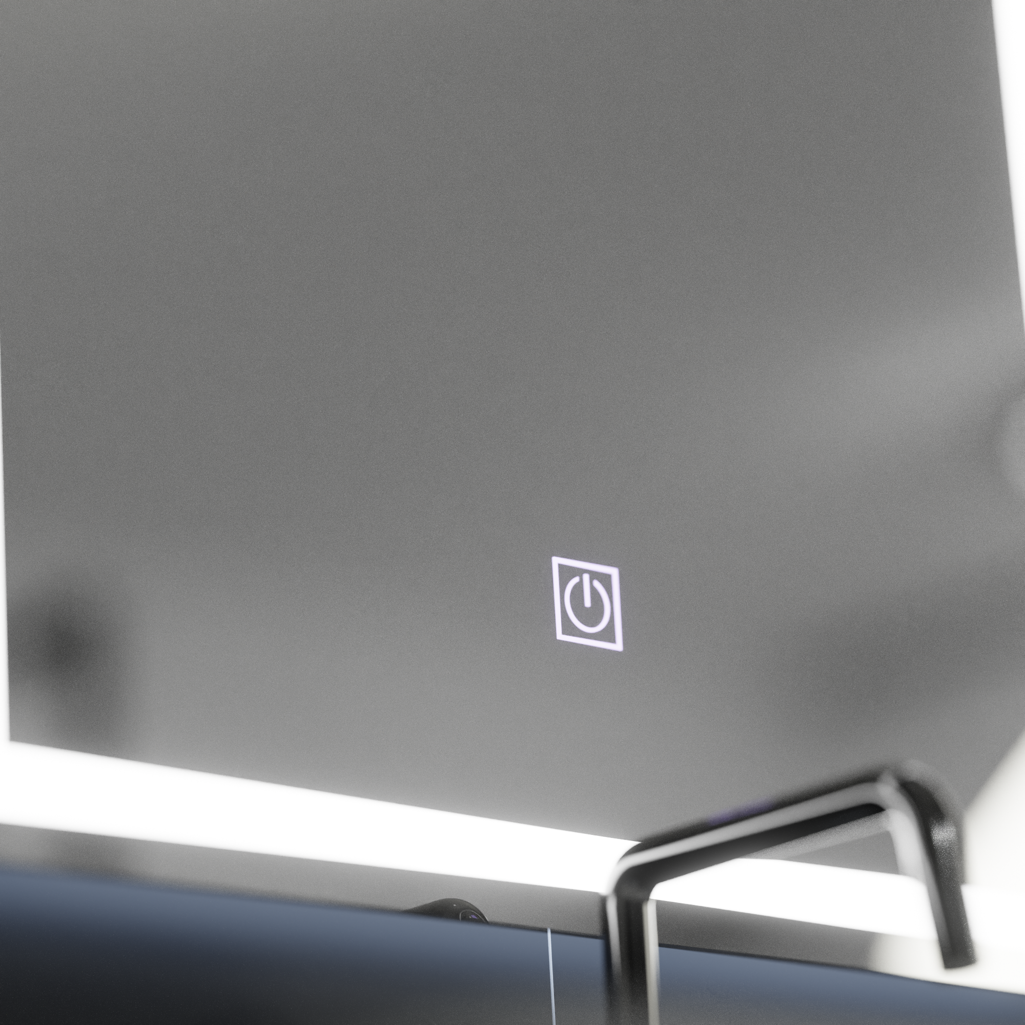 Rectangular LED mirror 60x80cm Frame Basic Touch