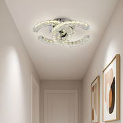 Shia 27W Dimmable Crystal LED Chandelier with Remote Control Silver