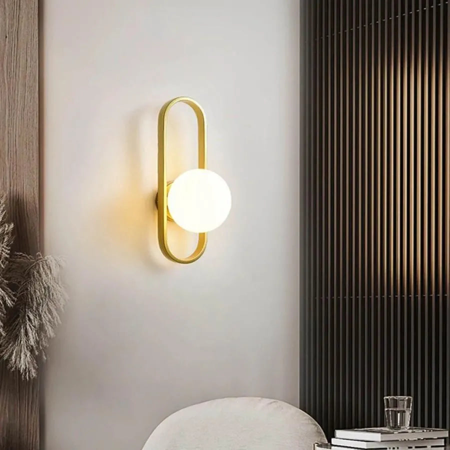 Amena Wall Lamp 1x E14 White Gold