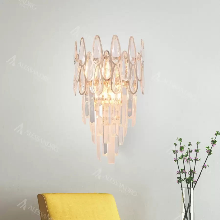 Arzu Crystal Wall Lamp 2x E27 Gold