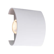 Fantas Outdoor and Indoor LED Wall Lamp, 2 Sources x 1W, IP65, Metallic, White, 3000K