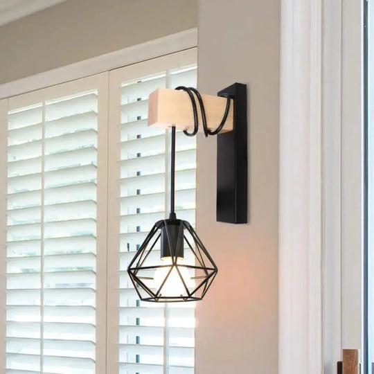 Audrey wall lamp 1x E27 Black Brown Indoor wall lights Default Title Alessandro Design