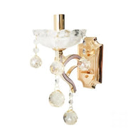 Crystal Angel Wall Lamp 1x E14 White Gold
