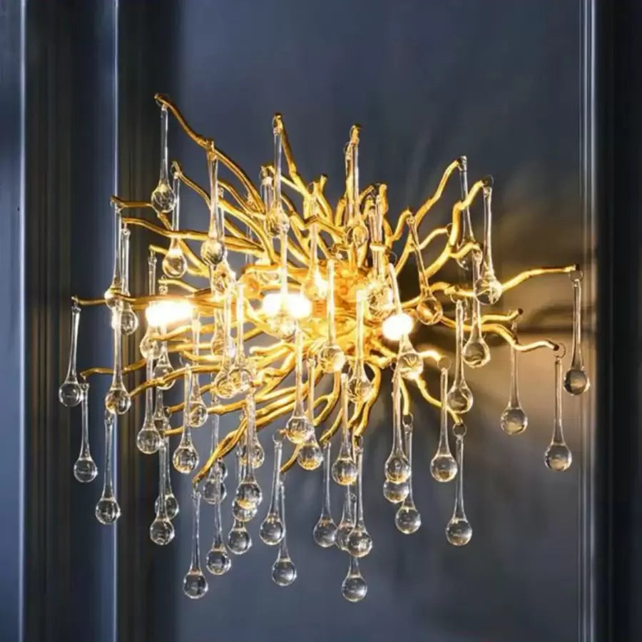 Brooks Crystal Wall Lamp 3x G9 Gold