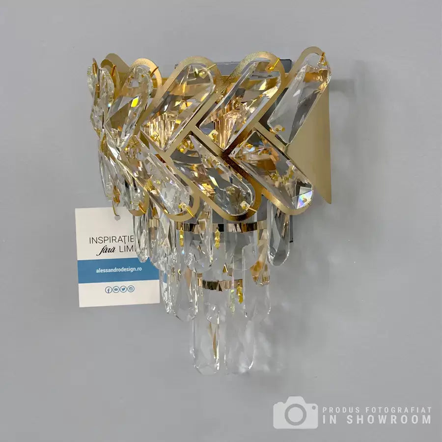 Crystal Wall Lamp Josephine 2x E14 Gold