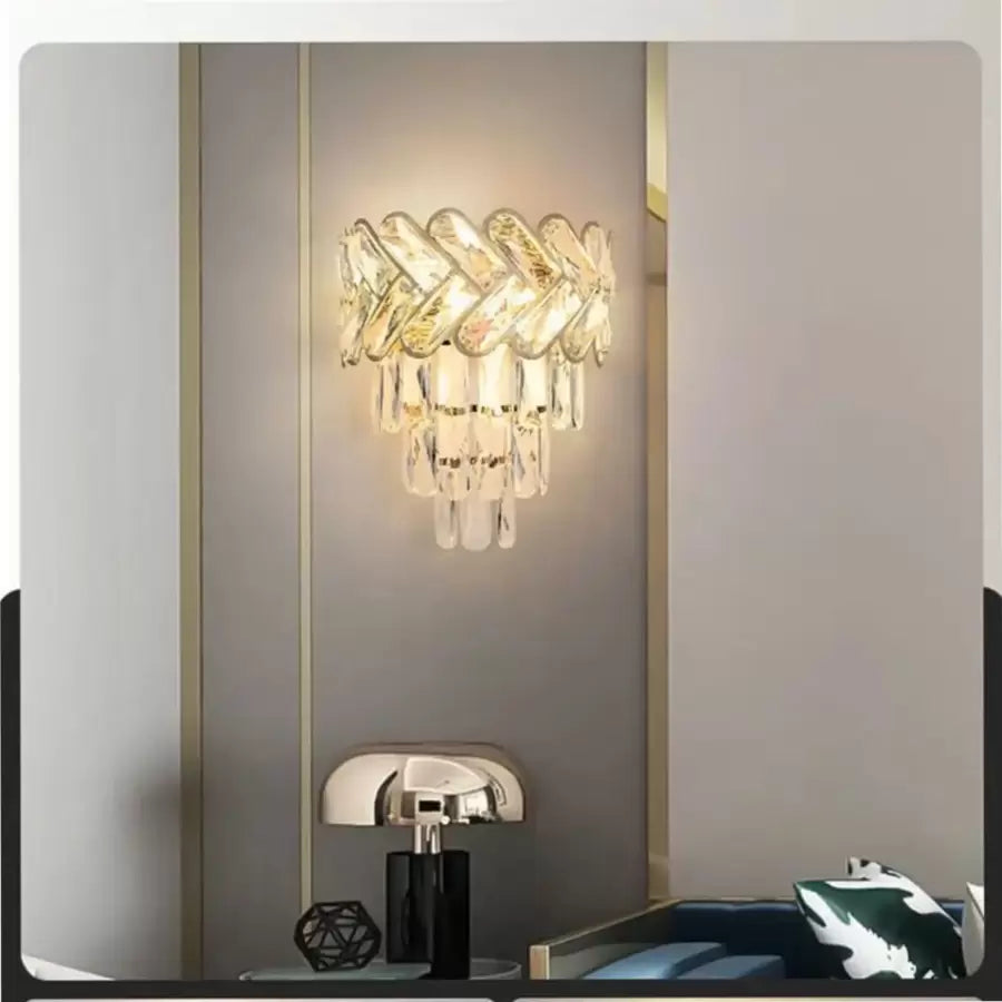 Crystal Wall Lamp Josephine 2x E14 Gold