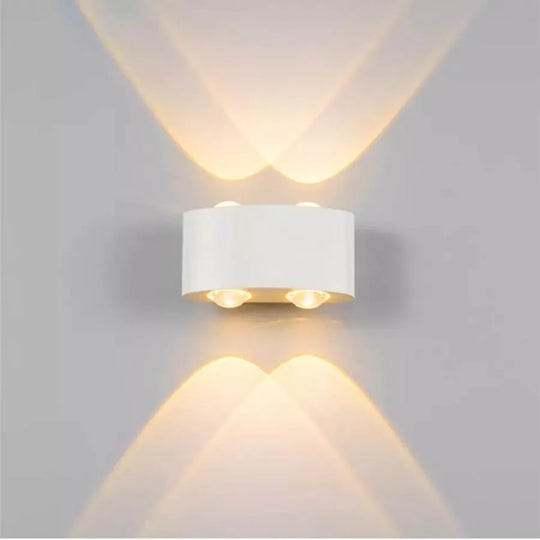 Fantas Outdoor and Indoor LED Wall Light, 4 Sources x 1W, IP65, Metallic, White, 3000K Outdoor Wall Lights Default Title Alessandro Design