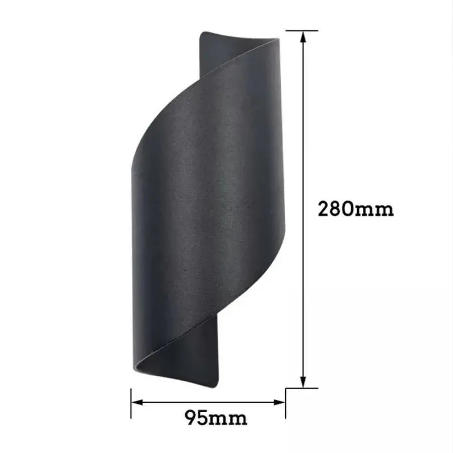 Angela Outdoor Wall Lamp, 10W, Black
