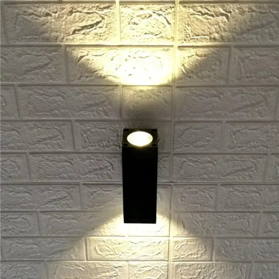 Vali Outdoor Wall Lamp, 2*GU10, Black, Metal and Glass