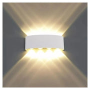 Fantas Indoor/Outdoor LED Wall Lamp, 8 Sources x 1W, IP65, White, 3000K