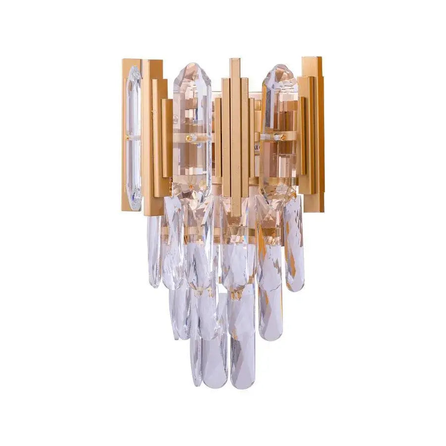 Hanna Wall Lamp, 2*E27, Gold, Metal and Crystal
