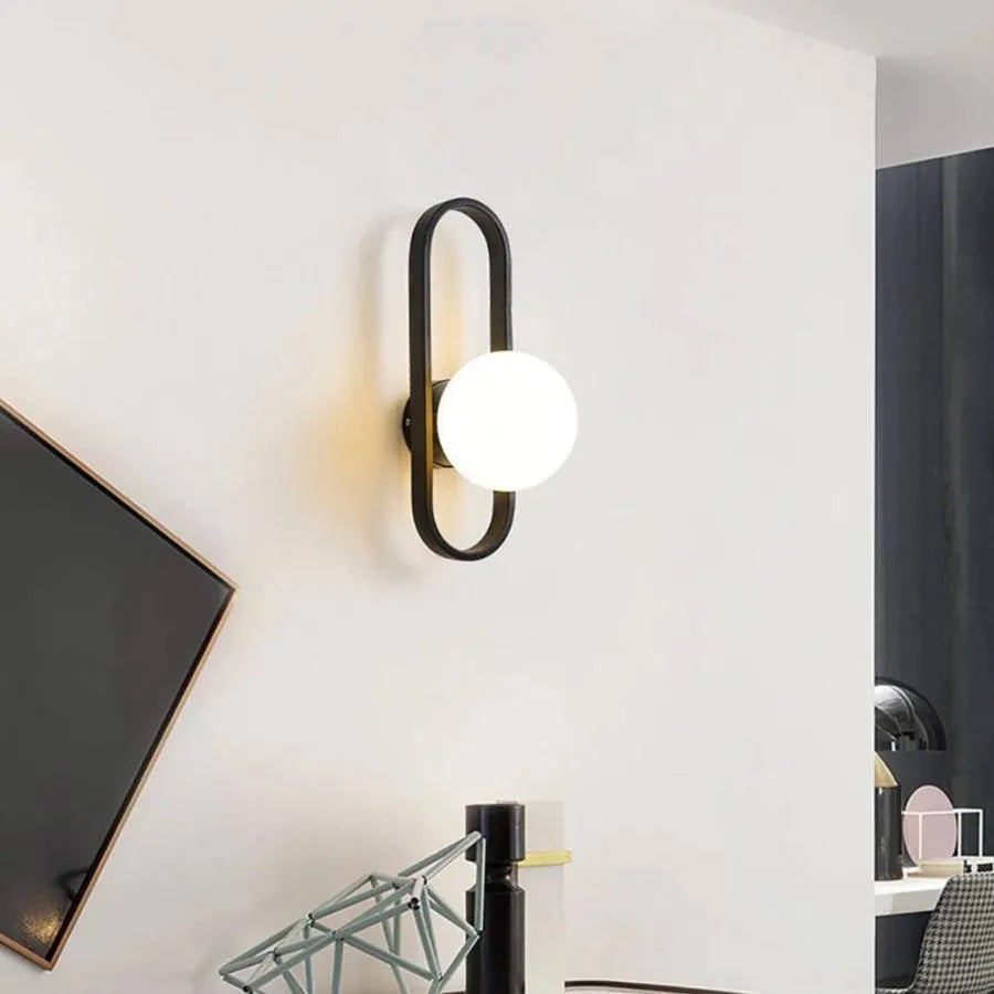 Juliet Wall Lamp 1x E14 Black White