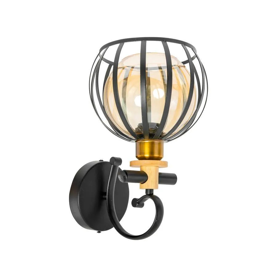 Junda Wall Lamp, 1*E27, Metal, Black