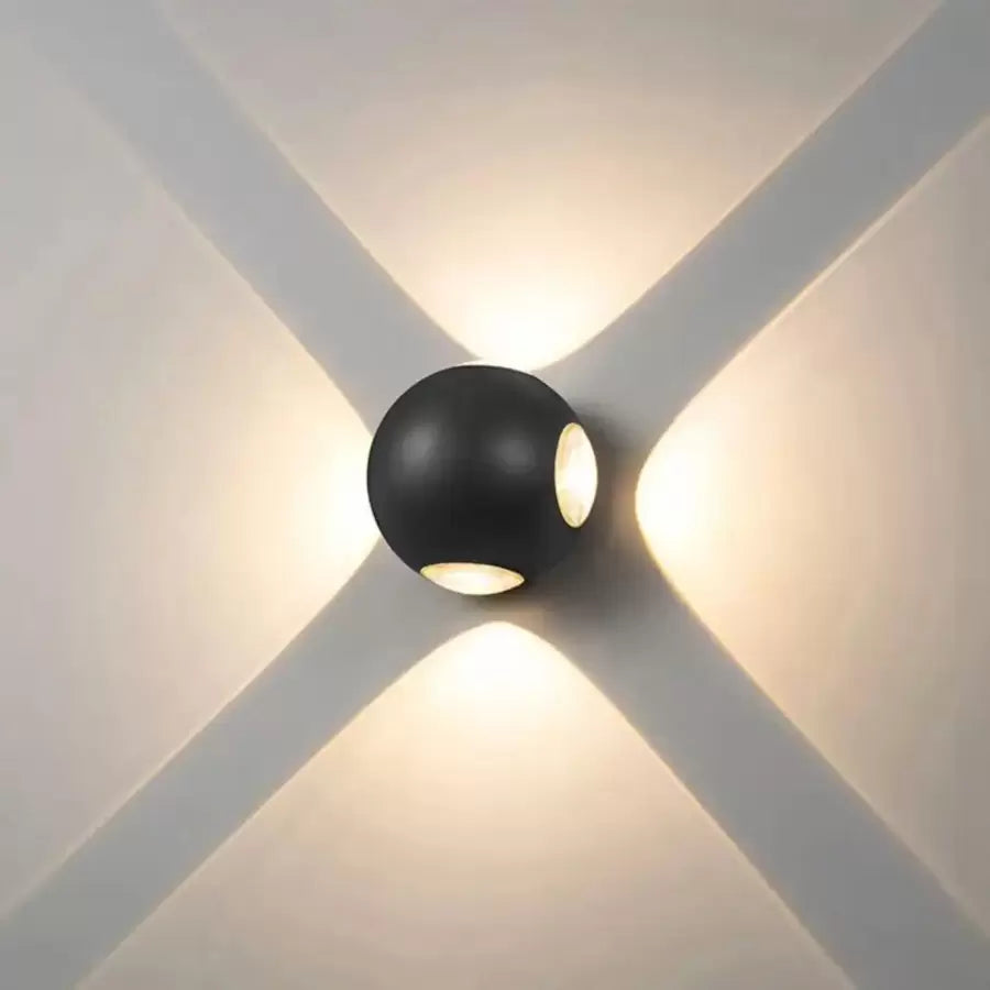 Abdera 4W IP65 Outdoor LED Wall Light Black