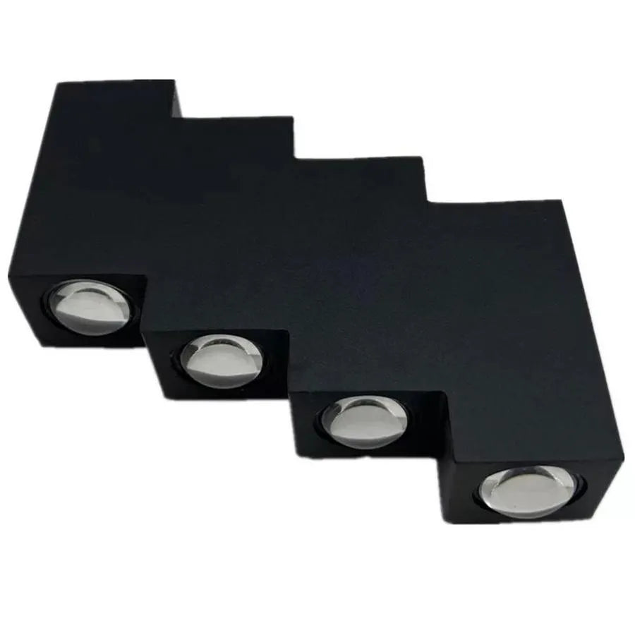 Aeetes Outdoor LED Wall Light, 8W, Metal, Black