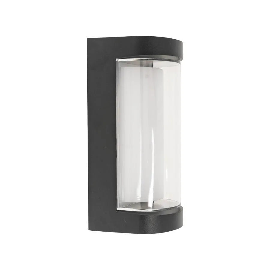 Han Outdoor LED Wall Lamp, 12W, Metal, Black