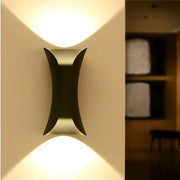 Heba Outdoor LED Wall Light, 10W IP65, Metal, Black