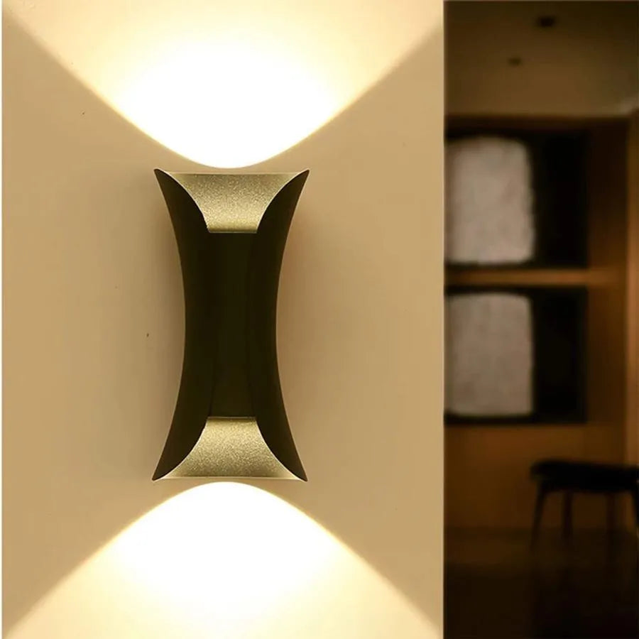 Heba Outdoor LED Wall Light, 10W IP65, Metal, Black