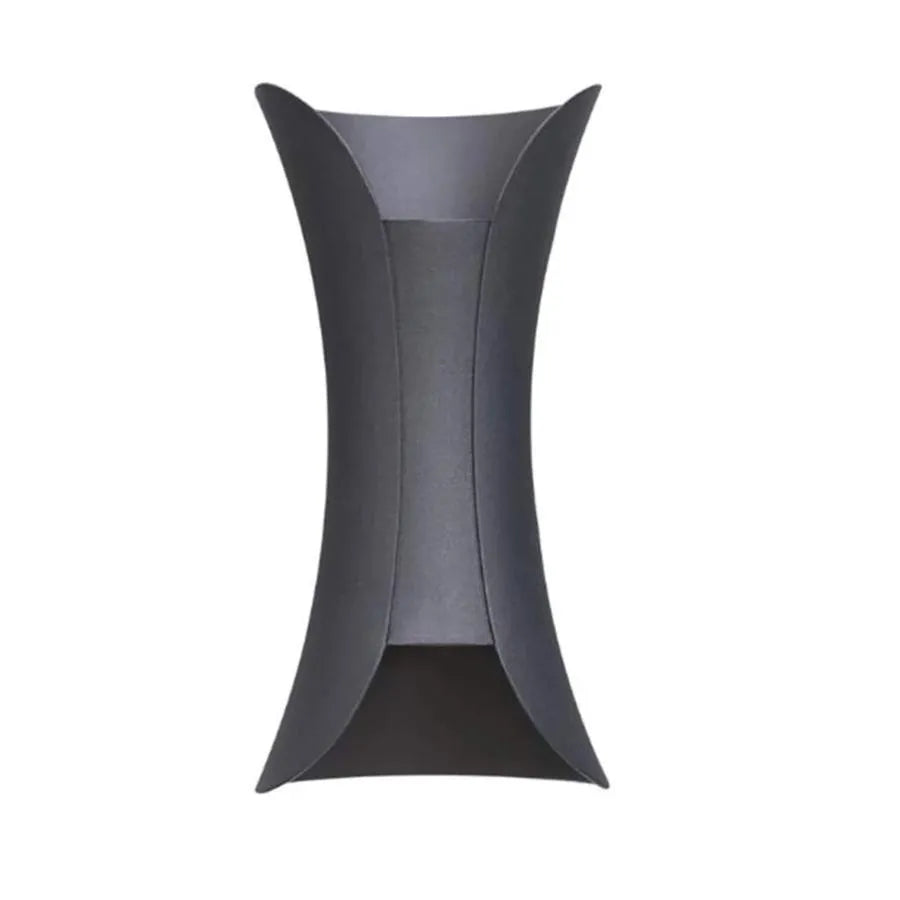 Heba Outdoor LED Wall Light, 10W IP65, Metal, Black
