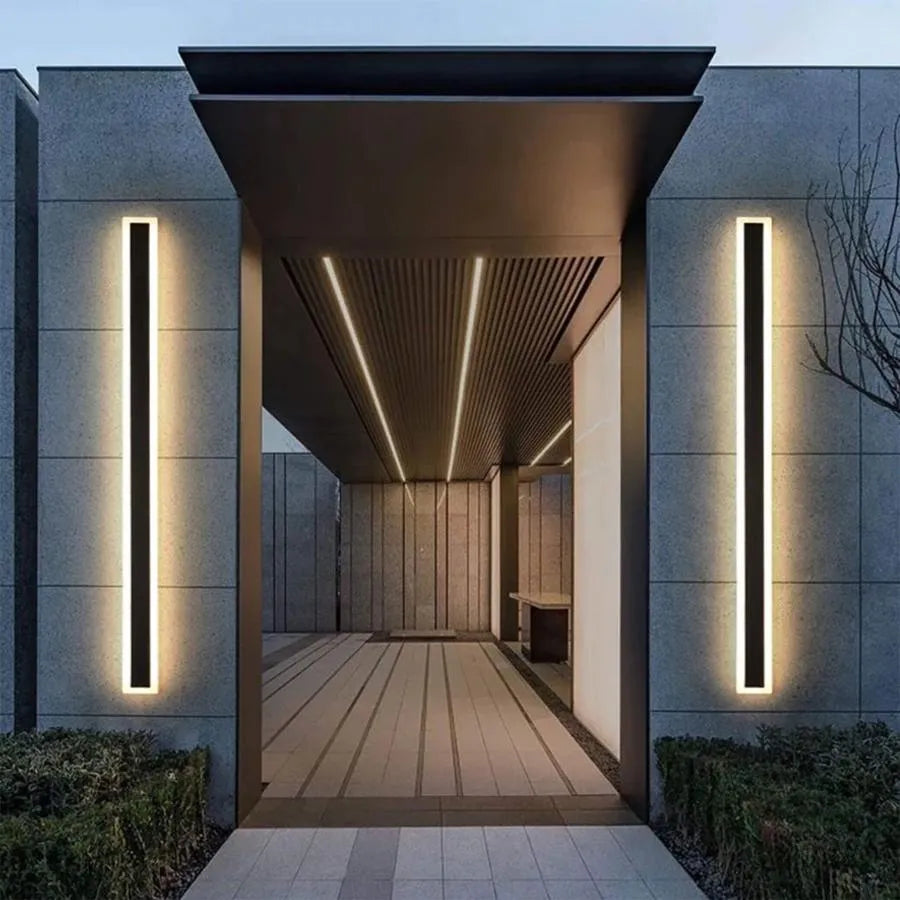 Indira 24W IP65 Outdoor LED Wall Light Black