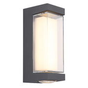 Fantas Outdoor and Indoor LED Wall Lamp, 2 Sources x 1W, IP65, Metallic, Black, 3000K