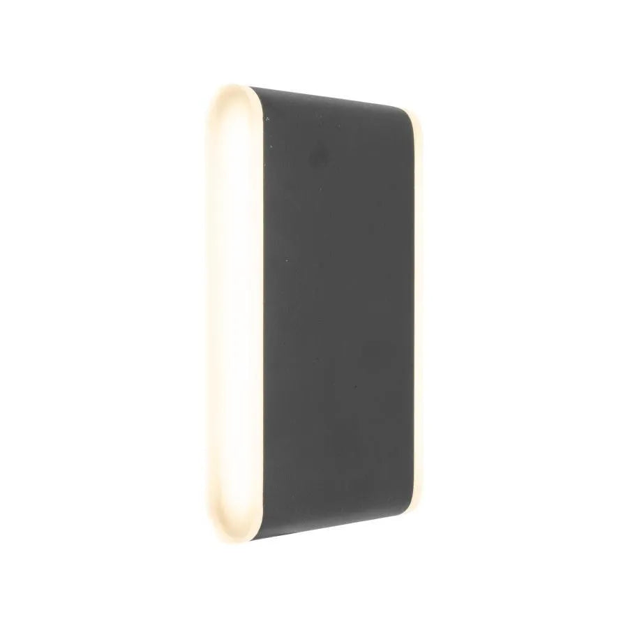 Velsi Outdoor LED Wall Light, 12W, Metal, Black